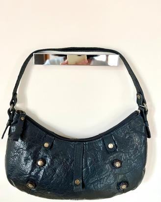 Borsa borsetta bagatt pelle nera mano spalla
