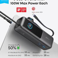 Anker Laptop Power Bank, 25000mAh Caricatore Porta