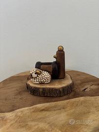 Fontana con agnello nature presepe classico Thun