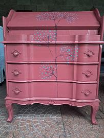 Elegante Secretaire Rosa Antico - Pezzo Unico con 