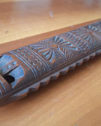 Flauto doppio Dvojnice intagliato a mano - vintage