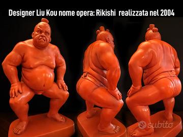 Lottatore di Sumo realizzato in gesso e resina