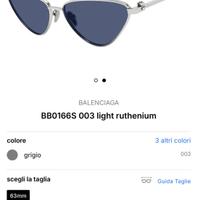 Occhiali da sole Balenciaga BB0166S 003 light Ruth