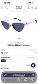 Occhiali da sole Balenciaga BB0166S 003 light Ruth