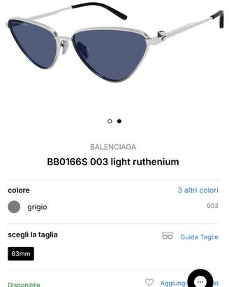 Occhiali da sole Balenciaga BB0166S 003 light Ruth