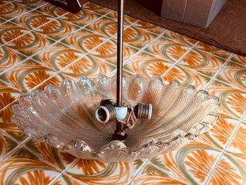 Lampadario  in ottone anni ‘50