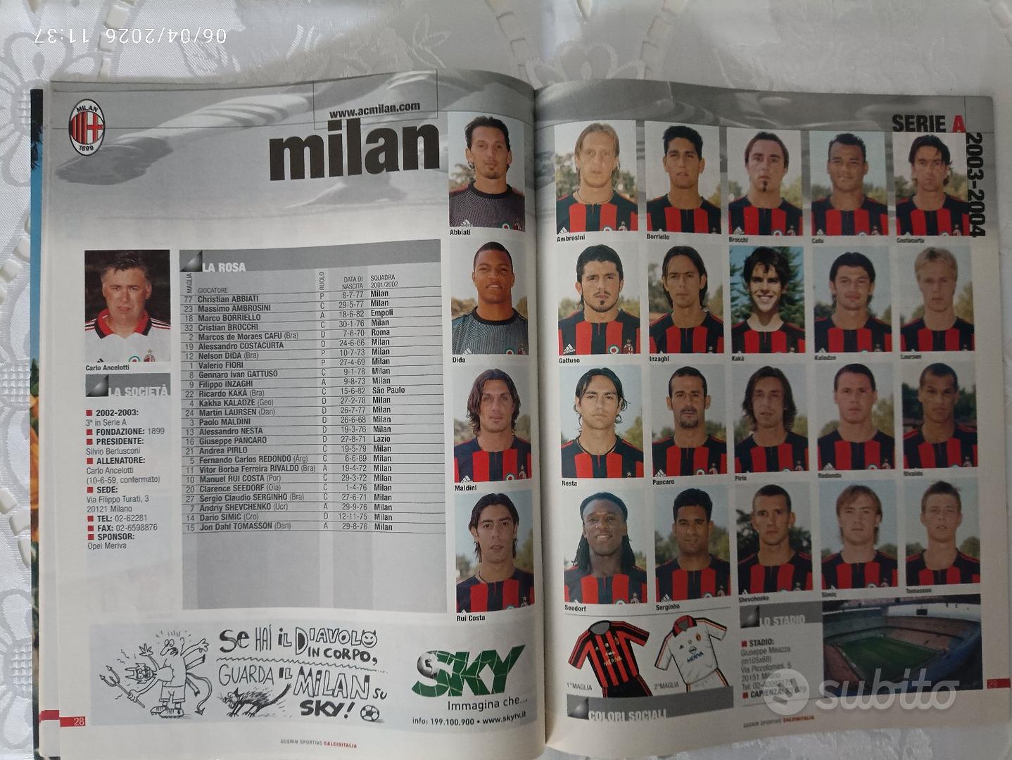 Guerin Sportivo N°6 2004 - Totti, Cassano, Serie B - Bon état, Pas De Carte