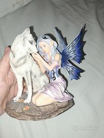Fata con Lupo - Original Fairy Land Les Alpes Dipi