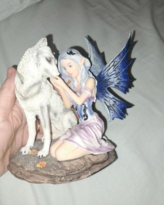 Fata con Lupo - Original Fairy Land Les Alpes Dipi
