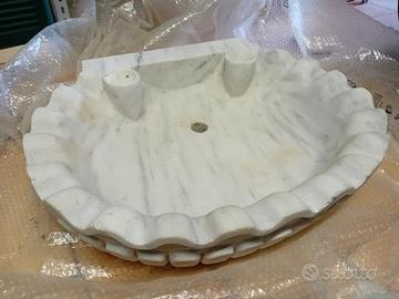 lavandino in marmo bianco 