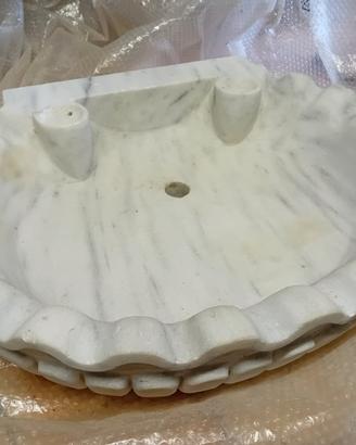 lavandino in marmo bianco 