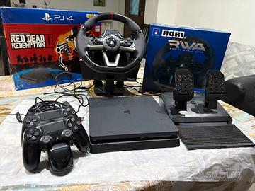 Ps4 1tb +volante e pedaliera,2joypad+caricatore