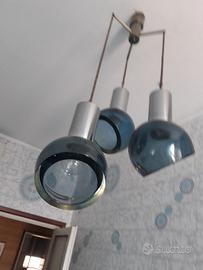 Set accessori da bagno in cristallo blu