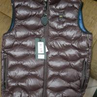 Giubbotto smanicato Blauer colore moro interno blu