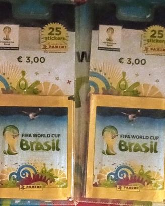 Due confezioni da 5 bustine Mondiali Brasile 2014