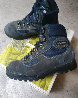 Pedule trekking blu Scarpa Vibram goretex tg. 37