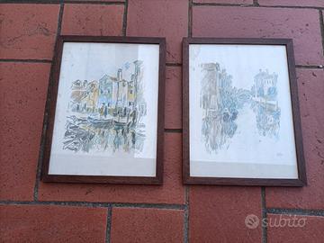 2 Litografie colori BURANO 1966-M. Vellani Marchi