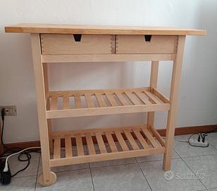 Carrello cucina in legno