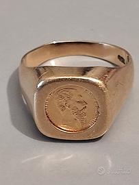 Anello oro 18kt con moneta