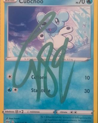 Carte Pokemon firmate 