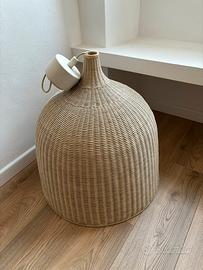 Lampada a Sospensione in Rattan Intrecciato