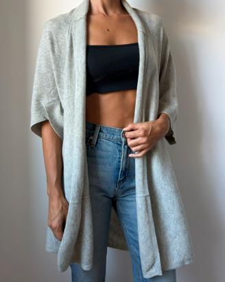 Cardigan lungo Michael Kors grigio 100% cashmere