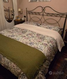 Letto ferro battuto Giusti Portos più rete