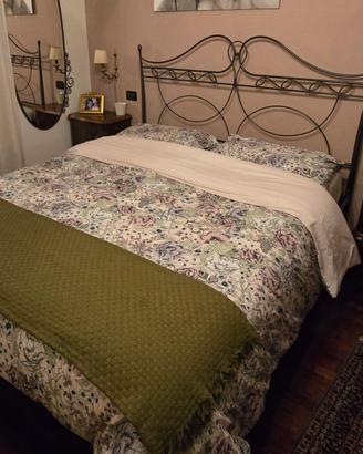Letto ferro battuto Giusti Portos con rete