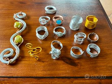 Anello e ciondolo wire alluminio