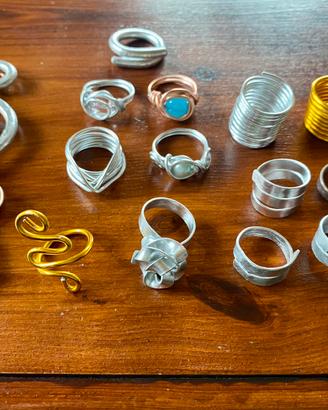 Anello e ciondolo wire alluminio