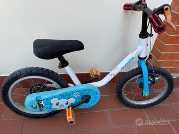 Bicicletta b-twin o btwin 14”  x bambini 3-5 anni