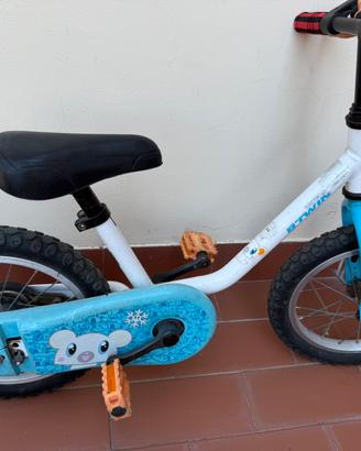 Bicicletta b-twin o btwin 14”  x bambini 3-5 anni