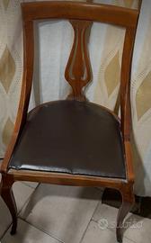 coppia di sedie impero