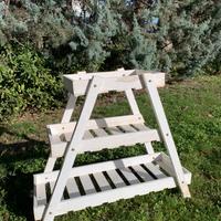 Fioriera legno e composizioni floreali