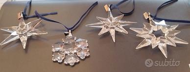 4 decorazioni Swarovski serie "Stelle di Natale"
