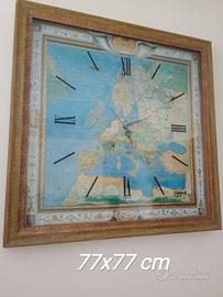 Orologio da parete 77×77 cm con mappa Europa – sti