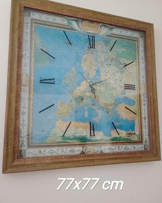 Orologio da parete 77×77 cm con mappa Europa – sti