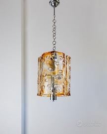 Lampada da soffitto vintage, vetro Murano, Mazzega