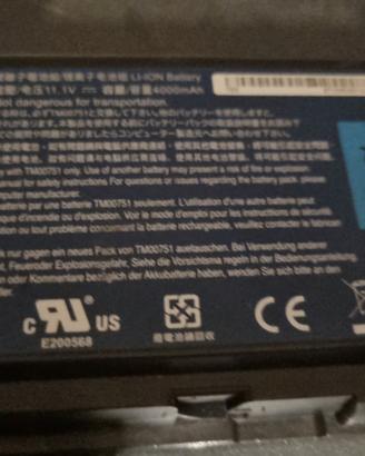 0752-Batteria PC Portatile Acer TM00751