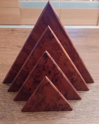 Portalettere in legno di radica di tuia