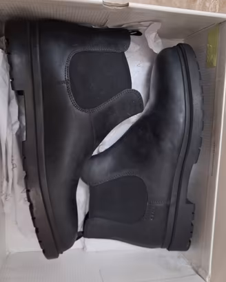 Stivali uomo chelsea Geox in pelle nera nuovi 45