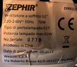 ventilatore soffitto