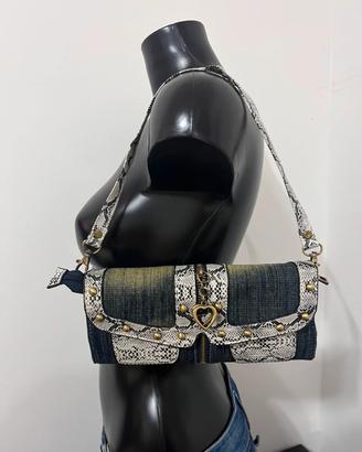 Borsetta Vintage Y2K in denim blu