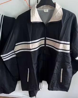 Tuta da ginnastica bicolore nera e beige -W.H.L.