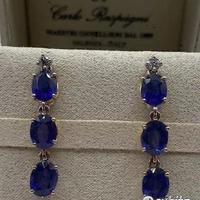 PAIO ORECCHINI ORO18kt. CON DIAMANTI E ZAFFIRI