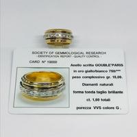 Anello oro 18KT brillanti 1.60 GOUBLE' PARIS (cr)