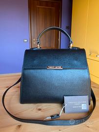 Borsa nera in pelle saffiano