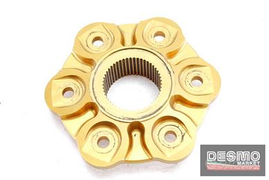 Flangia porta corona ergal CNC oro Ducati 1098 119