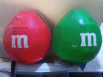 2 palloni M&M'S ovali nuovi con retina cartellino