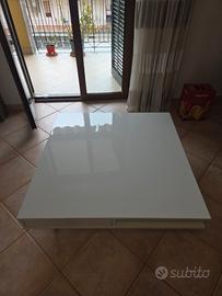 Tavolino usato come nuovo da salotto bianco lucido